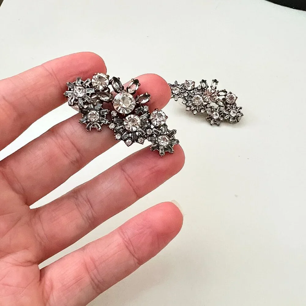 J.Crew "Crystal Snowflake Climber Earrings" - Picture 3 of 6